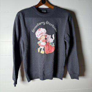 Strawberry Shortcake Long Sleeve Crew Neck Sweatshirt Dk Gray Size Small